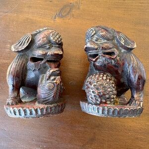 Antique Chinese Foo Dog Hand Carved